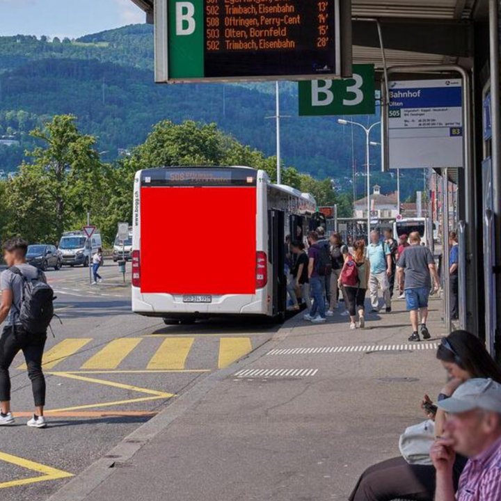Bus-Werbung „Shoppen in Olten“